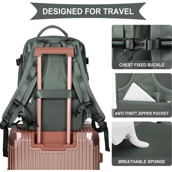 Large Travel Backpack For Women Men,Carry On Backpack,Hiking Backpack - Picture 6 of 8
